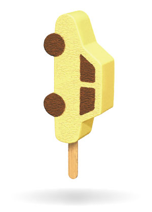 taxi banana ice cream